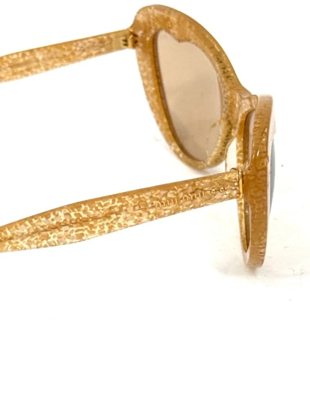 Miu Miu Sunglasses SMU04O KAS9N1 Yellow Brown Lens Cat Eye Style